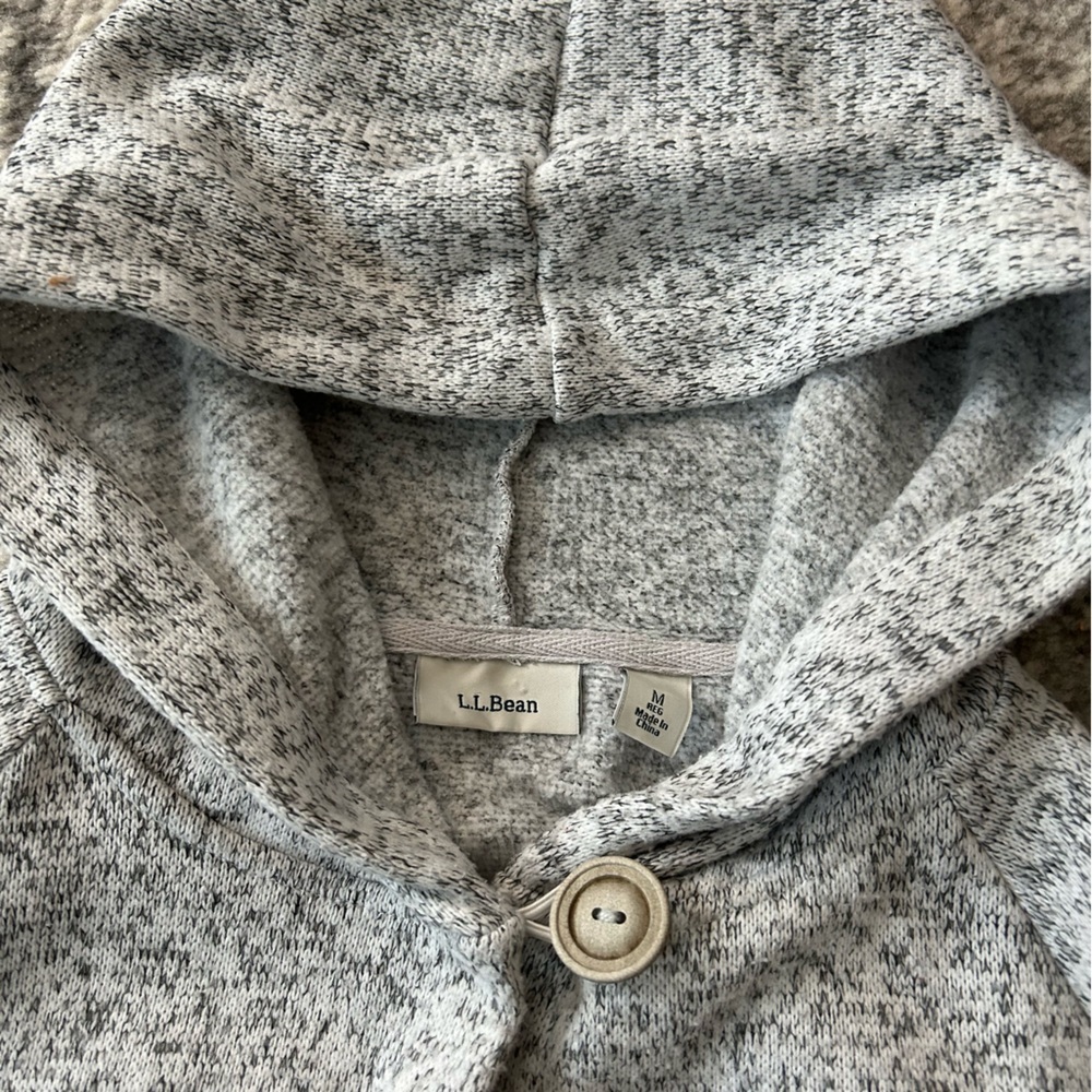 L. L. BEAN OPEN FRONT FLEECE HOODY - Picture 4 of 4